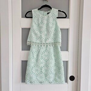 Light mint laced short dress
